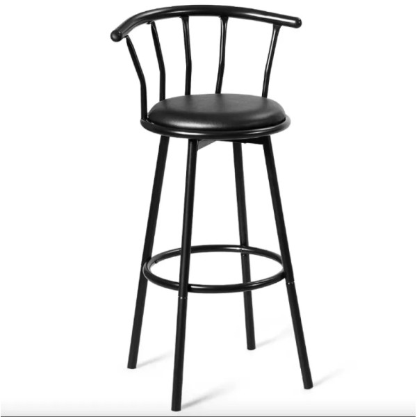 Комплект барних стільців Costway Pareo з спинкою