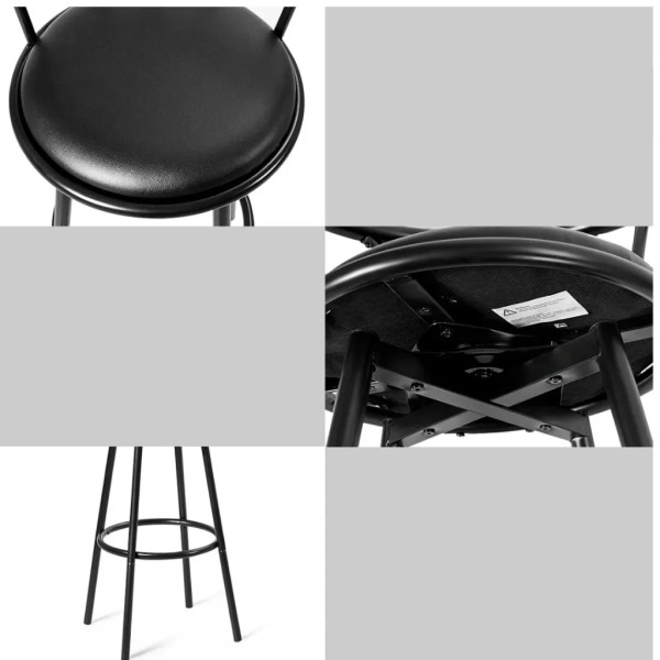 Комплект барних стільців Costway Pareo з спинкою