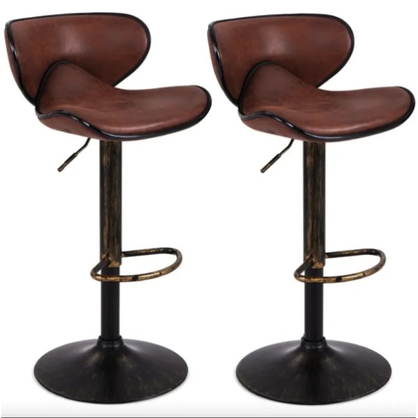 Комплект барних стільців Costway Dan зі спинкою в стилі Loft