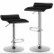 Комплект барних стільців Costway Forse екошкіра з підставкою для ніг чорний