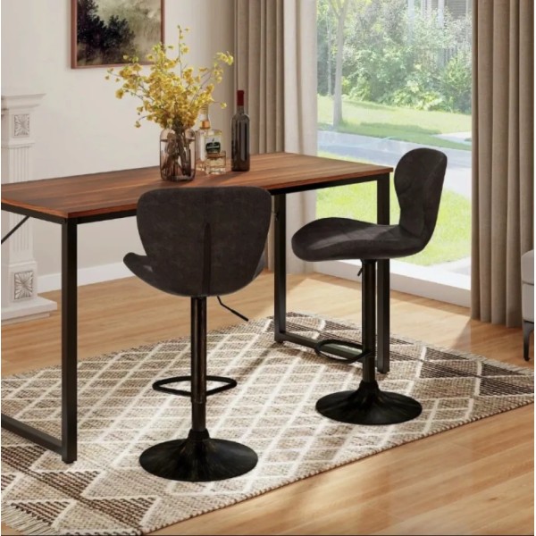 Комплект барних стільців Costway Dantes зі спинкою в стилі Loft