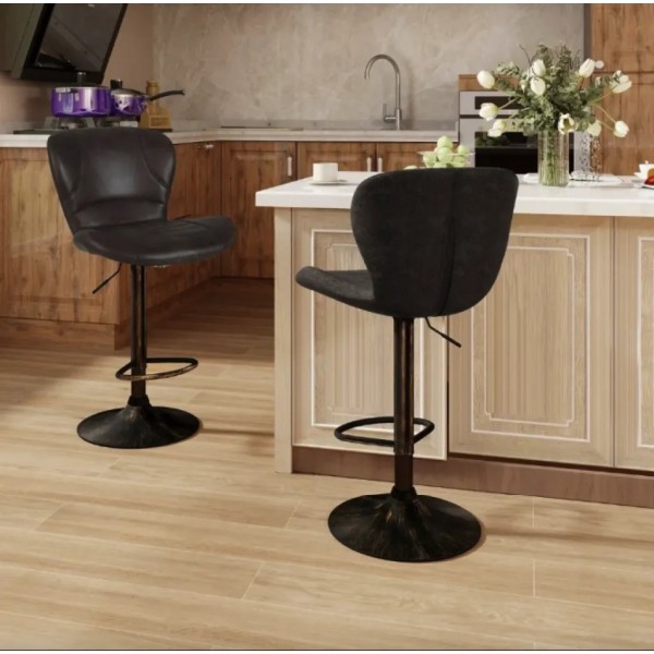 Комплект барних стільців Costway Dantes зі спинкою в стилі Loft