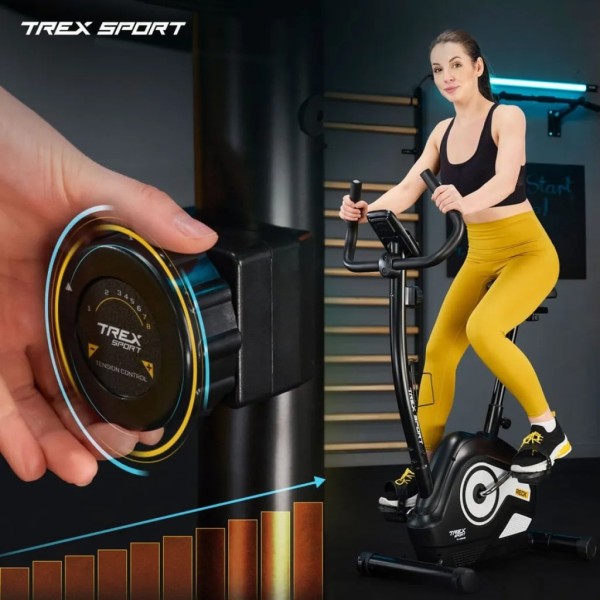 Велотренажер Trex Sport TX-400MB Reck магнітний чорно-білий