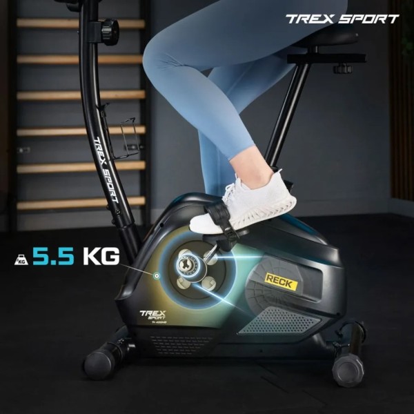 Велотренажер Trex Sport TX-400MB Reck магнітний чорно-сірий