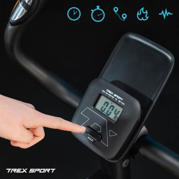 Велотренажер Trex Sport TX-400MB Reck магнітний чорно-сірий