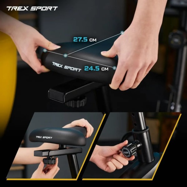 Велотренажер Trex Sport TX-400MB Reck магнітний чорно-сірий