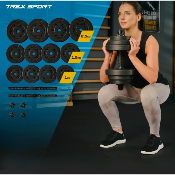 Гантелі композитні TREX Sport TX-010SK 2х10 кг