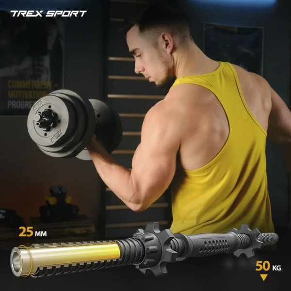 Гантелі композитні регульовані TREX Sport 2х20 кг