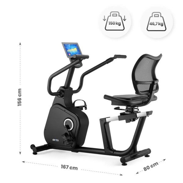 Горизонтальний велотренажер Gymtek XBR8000 електромагнітний