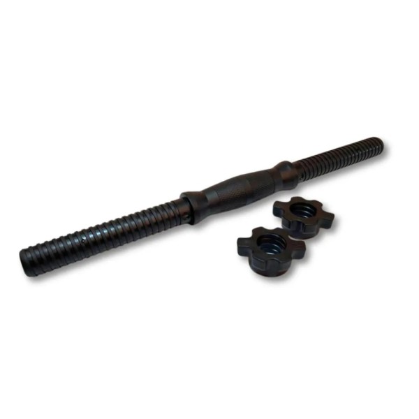 Гриф гантельний Trex Sport TX 42 см (25мм) з пласт. гайками чорний