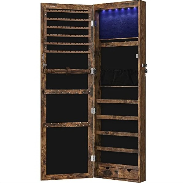 Дзеркало-шафа Leobert Kors з підсвіткою в стилі Loft коричневе