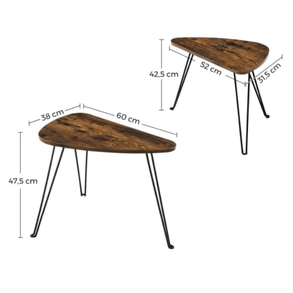 Комплект журнальних столиків Leobert Oskar в стилі Loft