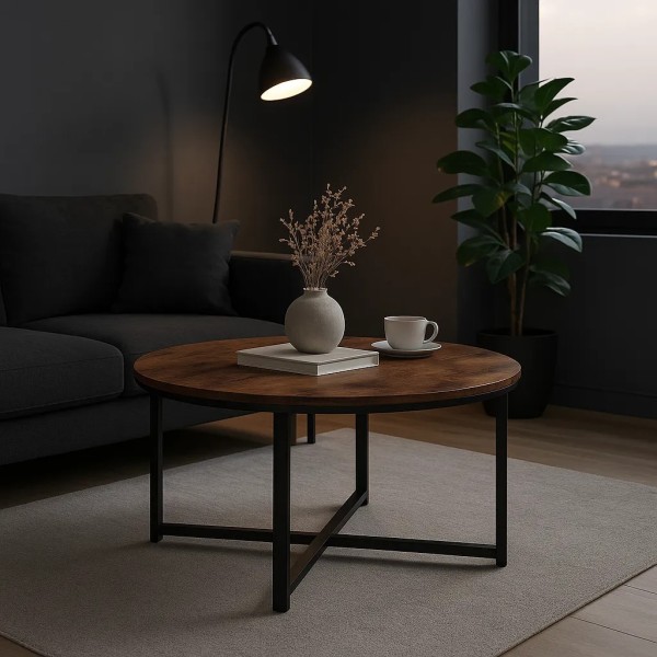 Журнальний столик Leobert Fleksi круглий в стилі Loft