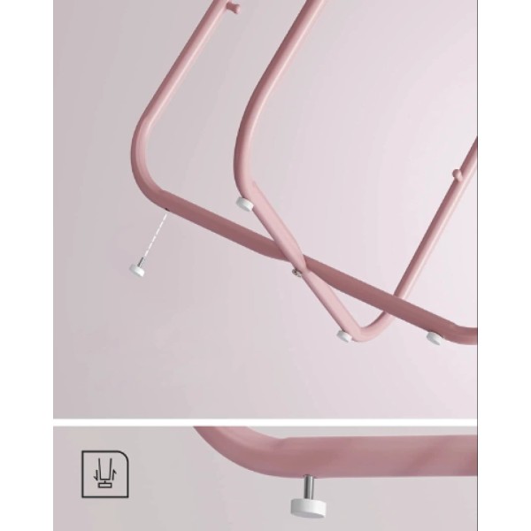 Журнальний столик Leobert Sharp з кошиком рожевий