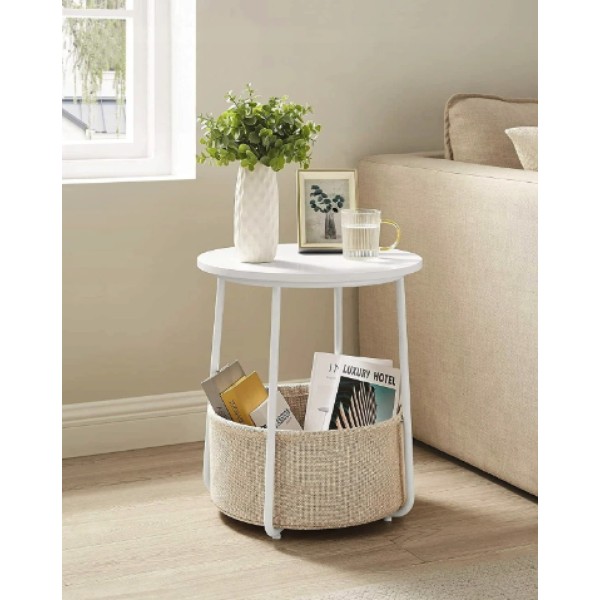 Журнальний столик Leobert Sharp з кошиком білий