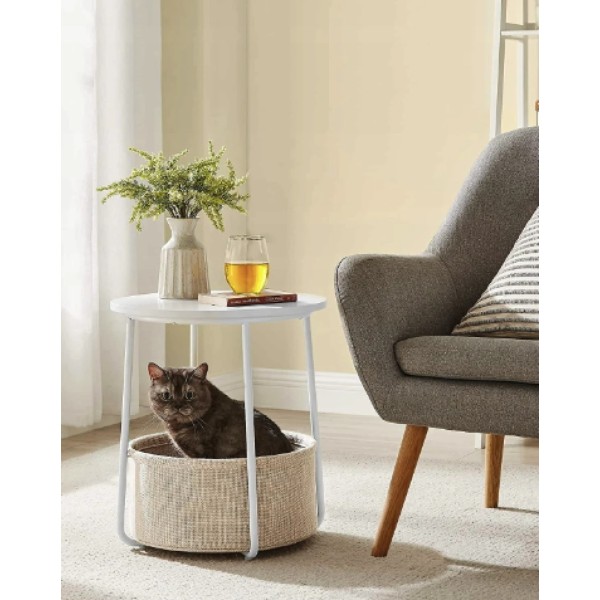 Журнальний столик Leobert Sharp з кошиком білий