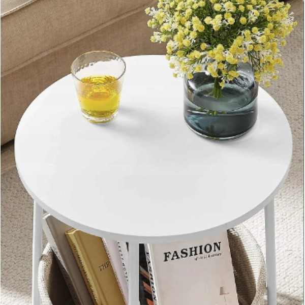 Журнальний столик Leobert Sharp з кошиком білий