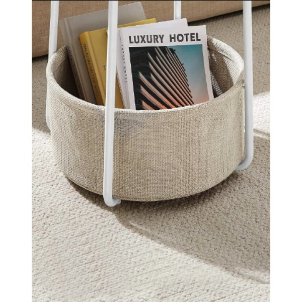 Журнальний столик Leobert Sharp з кошиком білий