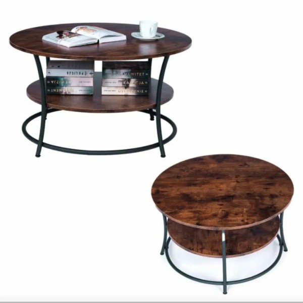 Журнальний столик Leobert Vasagle 80 x 80 x 45см в стилі Loft