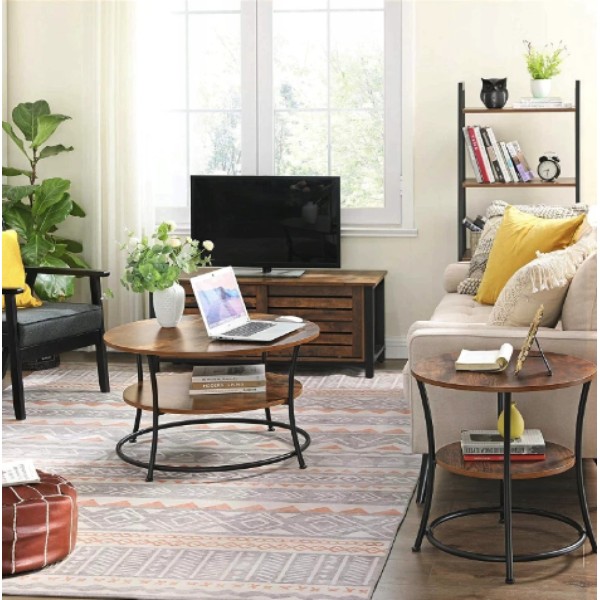 Журнальний столик Leobert Vasagle 80 x 80 x 45см в стилі Loft