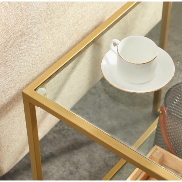 Журнальний столик Leobert Santorini в стилі Loft золотистий