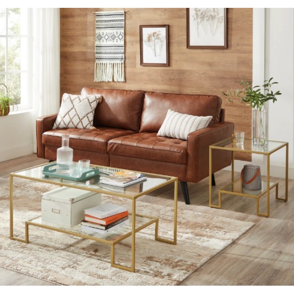 Журнальний столик Leobert Santorini в стилі Loft золотистий