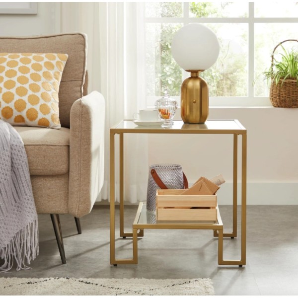 Журнальний столик Leobert Santorini в стилі Loft золотистий