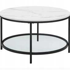 Журнальний столик Leobert Oskar круглий із мармуровою стільницею