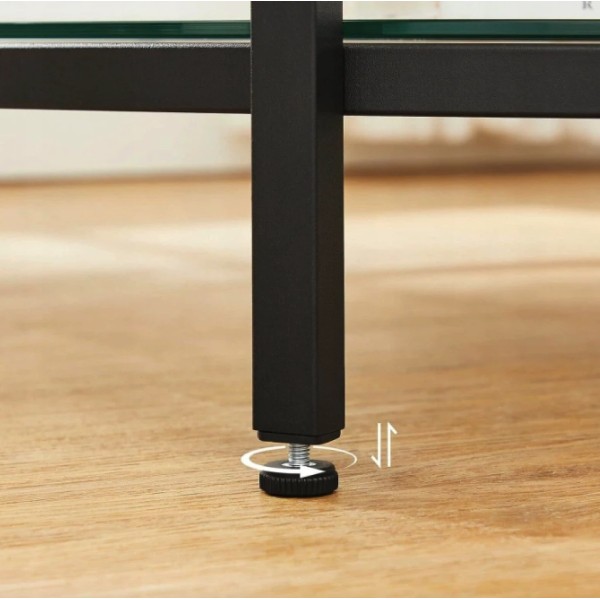 Журнальний столик Leobert Oskar круглий із мармуровою стільницею