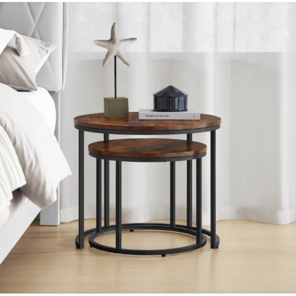 Комплект журнальних столиків Leobert Oreo круглі коричневий