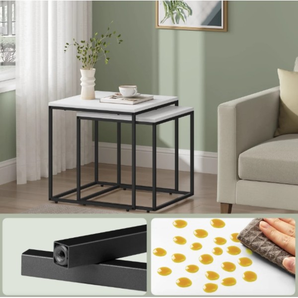 Комплект журнальних столиків Leobert Nika квадратні білий