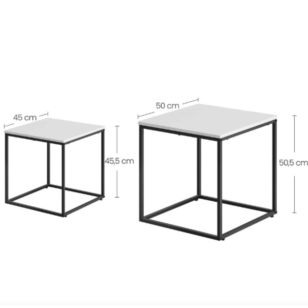 Комплект журнальних столиків Leobert Nika квадратні білий