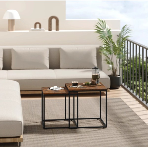 Комплект журнальних столиків Leobert Nika квадратні коричневий