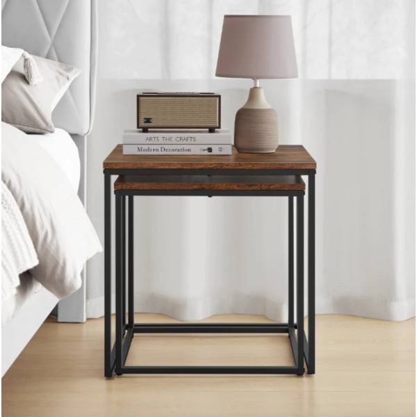 Комплект журнальних столиків Leobert Nika квадратні коричневий