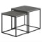 Комплект журнальних столиків Leobert Nika квадратні графітовий