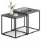 Комплект журнальних столиків Leobert Nika квадратні графітовий