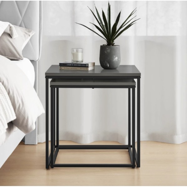 Комплект журнальних столиків Leobert Nika квадратні графітовий