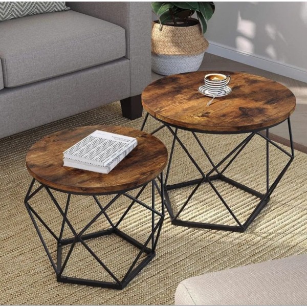 Комплект журнальних столиків Leobert Watson 2 шт в стилі Loft