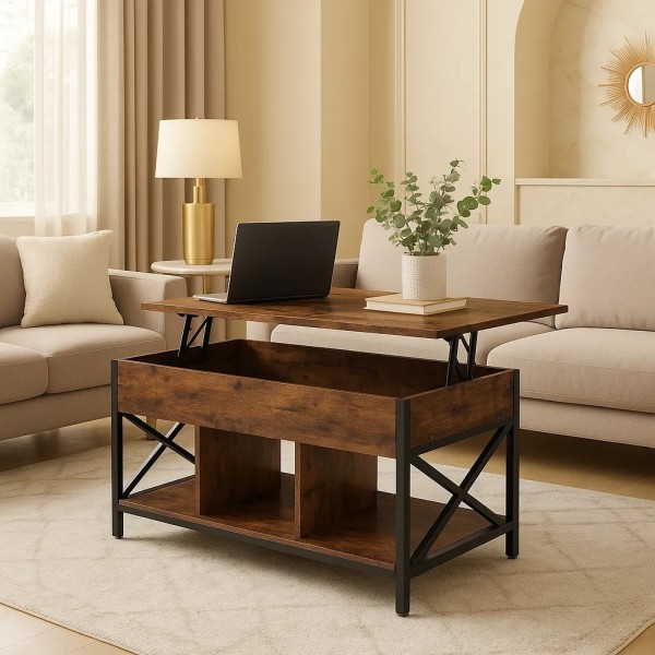 Стіл трансформер Leobert Elias в стилі Loft коричневий