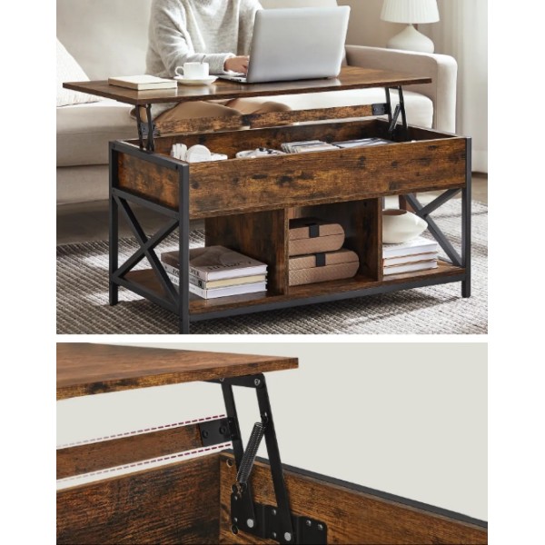 Стіл трансформер Leobert Elias в стилі Loft коричневий