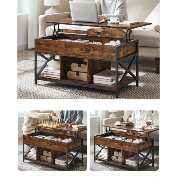 Стіл трансформер Leobert Elias в стилі Loft коричневий