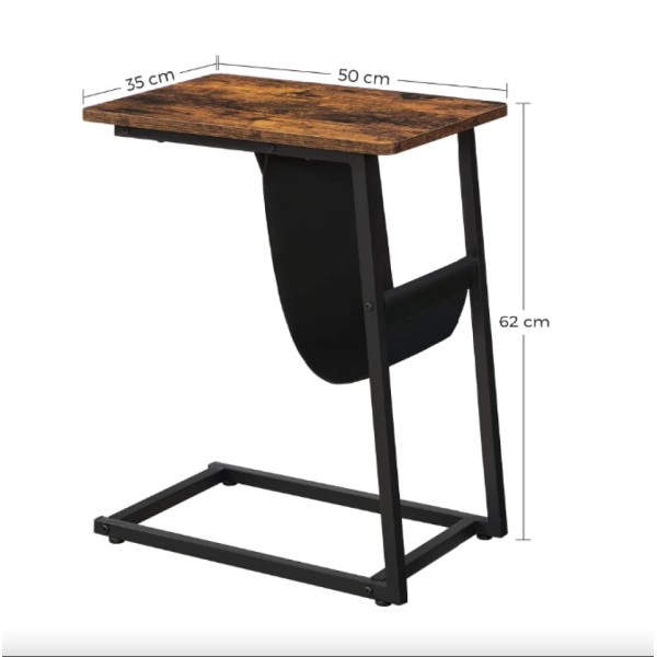 Журнальний столик Leobert Nastriy приставний з кишенею в стилі Loft