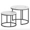 Комплект журнальних столиків Leobert Oreo круглі мармуровий