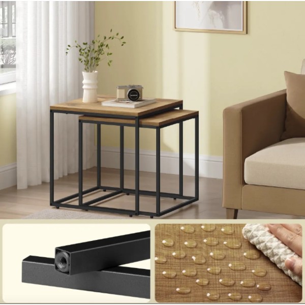 Комплект журнальних столиків Leobert Nika квадратні натуральний