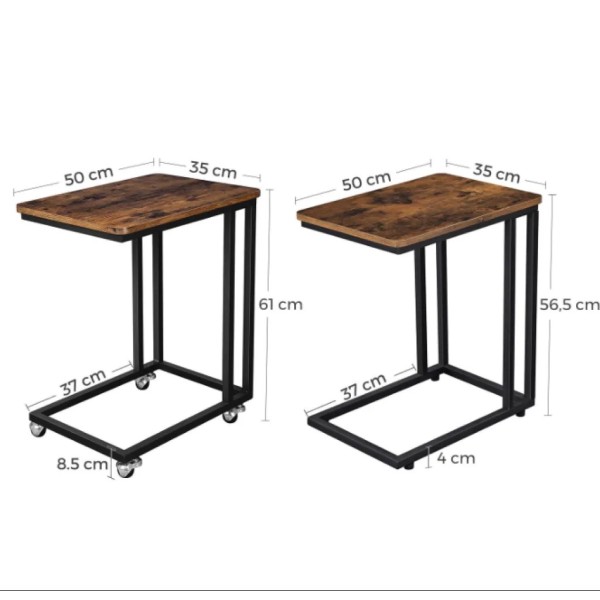 Журнальний столик приставний Leobert Angel на коліщатках в стилі Loft