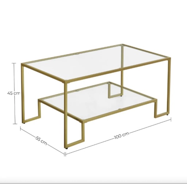 Журнальний столик Leobert Madison в стилі Loft золотистий