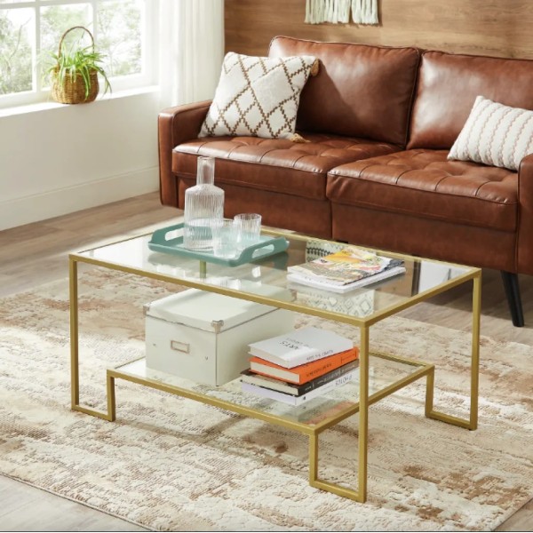 Журнальний столик Leobert Madison в стилі Loft золотистий