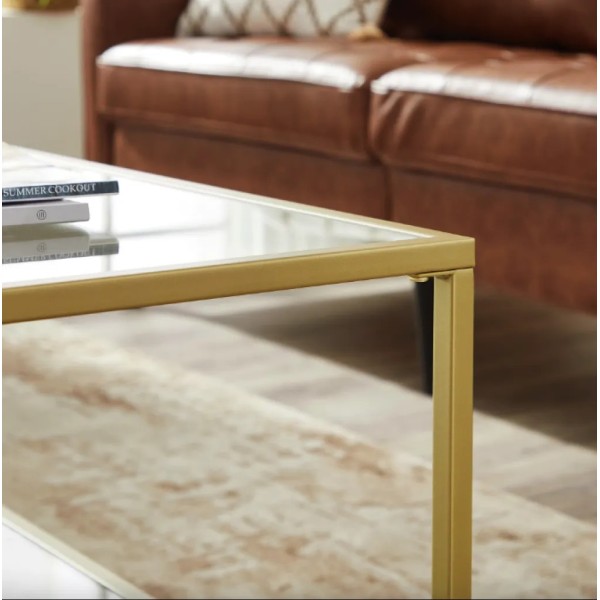 Журнальний столик Leobert Madison в стилі Loft золотистий