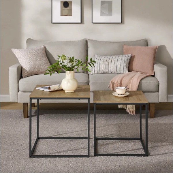 Комплект журнальних столиків Leobert Nika квадратні сонома