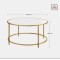 Журнальний столик Leobert Oskar круглий золотий